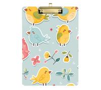 Autocollants style dessin animé enfantin feuille bleu pêche acrylique flic pince papier lettre standard A4 taille transparente pour football softball coaching or 30,5 x 22,9 cm Tabla para escribir con