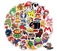 Autocollants Super Mario 50 pièces, autocollants Mario Party en vinyle imperméable, autocollants d'animation de dessin animé, autocollants pour valise, utilisés pour bouteilles d'eau, ordinateurs