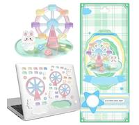 Autocollants Superposables - Décalcomanies De Figures Transparentes - Autocollants 3D Empilables Imperméables,Pour Coques Téléphone Bureau Journaux Intimes Et Carnets De Journaling Agendas Et