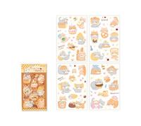 Autocollants Sur Le Thème Des Animaux De Dessin Animé Adhésif PET Pour Fournitures Scolaires Bouteilles D'eau Journaux Décor Scrapbook Autocollant PET