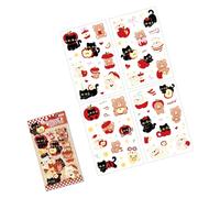 Autocollants Sur Le Thème Des Animaux De Dessin Animé Adhésif PET Pour Fournitures Scolaires Bouteilles D'eau Journaux Décor Scrapbook Autocollant PET