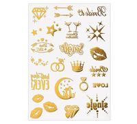 Autocollants Temporaires Imperméables Avec Effet Métallique Pour Couples Décors D'événements De Plage Autocollants Temporaires Imperméables Avec Impression Lèvres En Forme Cœur Scintillant