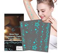 Autocollants temporaires lumineux - Autocollants à paillettes | Bijoux résistants à la transpiration pour le visage, le corps lors de fêtes