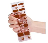 Autocollants tendance pour ongles en gel avec paillettes dorées pour les fêtes, pas besoin de lumière, application de styles européens, pas de chaleur
