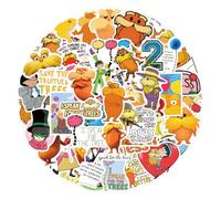Autocollants The Lorax 55 autocollants imperméables en vinyle pour ordinateur portable, pare-chocs, bouteilles d'eau, ordinateur, téléphone, casque, autocollants et décalcomanies de voiture