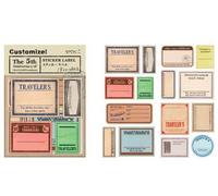 Autocollants Timbres Vintage Japonais, Étiquette Personnalisée Rétro, Faite À La Main, Pour Les Voyageurs Midori, Papeterie Pour Carnet De Notes Et Journal Intime