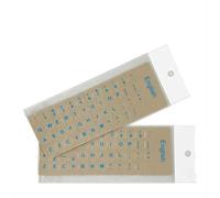 Autocollants transparents pour clavier d'ordinateur,russe,anglais,coréen,hébreu,alphabet,protection contre la poussière,accessoires pour ordinateur portable - Type English blue