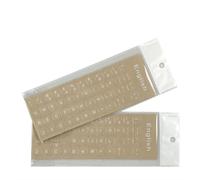 Autocollants transparents pour clavier russe et anglais,Alphabet coréen et hébreu pour ordinateur,Protection contre la poussière,accessoires pour ordinateur portable - Type English white