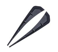 Autocollants universels garniture couvercle garde-boue d'admission capot ventilation d'aile latérale voiture, accessoire(Bright black 2pcs)