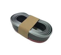 Autocollants Universels pour Lèvre De Pare-Choc Voiture, 2.5M, Protections Avant en Caoutchouc, Bande Moulures Extérieures Spoiler de Jupe latérale