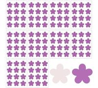 Autocollants UV pour crème solaire, 120 autocollants de détection UV en forme de fleur, rappel réapplication patch protection solaire réutilisable et imperméable.