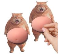 Autocollants Ventre De Chat, Stickers En Silicone Moelleux Et Rond, Souples Et Élastiques, Décoratifs Et Mignons Pour Téléphone, Cahier, Journal, Voiture Et Artisanat, 6.3x4.72x0.39 Pouces, 50g