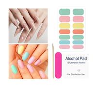 Autocollants Vernis Gel | Autocollants Manucure Longue Durée | Outil Soin Des Mains Spa Salon Maison Voyage Été Vacances Mariage