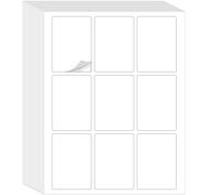 Autocollants Vierges pour Cartes à Jouer-Imprimez Vos Cartes à Jouer-180 Étiquettes Papier Autocollant pour Imprimantes Laser/Jet d'Encre (8,5 cm x 6 cm) 20 Feuilles-Feuilles de papier A4