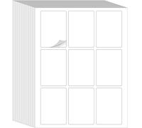 Autocollants Vierges pour Cartes à Jouer-Imprimez Vos Cartes au format Poker-360 Étiquettes en Papier Autocollantes pour Imprimantes Laser/Jet d'Encre (8,5 cm x 6 cm) 40 Feuilles-Autocollants Vierges