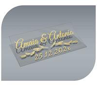 Autocollants vintage personnalisables avec nom et date pour invitations à un mariage, à un baptême, à des fiançailles, à une communion, à un anniversaire ou à une autre fête (Modèle 11)