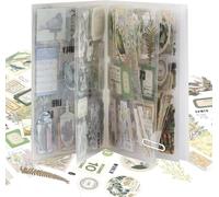 Autocollants vintage pour scrapbooking, 20 pages, fournitures de scrapbooking, livres, autocollants nature verte île mer pour accessoires de scrapbooking, papier pour scrapbooking, journal, carnet