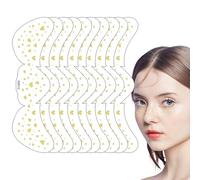 Autocollants Visage Freckles à Paillettes - 10 Pièces Doré Étincelant Imperméable | Patch Temporaire Facial Maquillage Paillettes Lumineux - pour Fêtes Vacances Festival Noël Cosplay Célébration Carna
