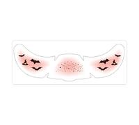 Autocollants visage maquillage d'Halloween - 5,2 x 15 cm Autocollants yeux mascarade, papier Bat Battle Impression à la main Effrayant Maquillage pour Festival Carnaval Fête