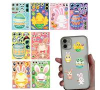 Autocollants Visages pour 8 Planches de Stickers pour Sachets Surprise