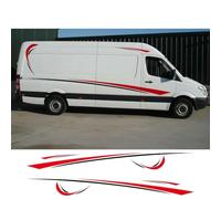 Autocollants Voiture 6Pcs/lot, pour Benz Sprinter W906 515 Caravan RV Stripes Camping-Car Van Vinyle Tuning Auto Décoration extérieure
