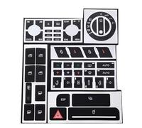 Autocollants voiture Compatible Avec A4 Pour B6 Pour B7 2000-2008 Autocollant Réparation Kit Boutons Commande De Lève-vitres Électriques Pour Tableau Bord ESP Alarme Climatisation