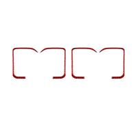 Autocollants Voiture Pour GMC Pour Sierra 1500 2014-2018 Fibre Carbone Porte Intérieure Bol Poignée Panneau Couverture Costumes Intérieur Autocollant(Red 2)