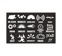 Autocollants voiture Universel 15 Pièces Autocollants Créatifs Pour Boutons De Voiture Autocollants Décoratifs Pour Tableau De Bord