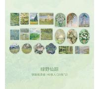 Autocollants Washi De La Série Fleurs Et Plantes, Étiquette Scrapbooking, Thème De Jardin Secret, Décoration, Pour Bricolage, Carnet De Notes, Agenda, 40 Pièces