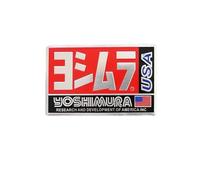 Autocollants Yoshimura Two Brother Arrow Pièces modifiées Embout d'échappement de Moto Autocollants CF Moto Aluminium 3D Résistant à la Chaleur(JH119)