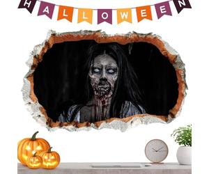 Autocollants zombies Halloween, autocollants zombies Halloween DECALS Spooky | Décor automobile décor intérieur brisant l'art mural pour maison hantée, classe