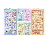 autocollants3D - Pack artisanal Pufy 9 * 21,5 cm, ensemble de décalcomanies en relief colorées, collection d'adhésifs en mousse mignons | autocollantsde Scrapbooking décoratifs pour enfant, journaux,