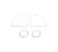 AutocollantsDécoratifs L'intérieur Voiture Couvercle D'anneau De Décoration Haut-parleur, Pilier A Toit Voiture, Accessoires D'intérieur Pour Jeep Pour Wrangler JK 2015 2016 2017(White 4 PCS)