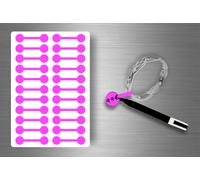 Autocollats Sticker Bijoux Prix Etiquette Magasin Bijouterie - Fushia / Lot De 22