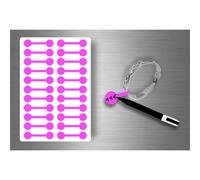 Autocollats Sticker Bijoux Prix Etiquette Magasin Bijouterie - Fushia / Lot De 44