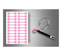 Autocollats Sticker Bijoux Prix Etiquette Magasin Bijouterie - Rose / Lot De 22