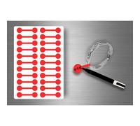 Autocollats Sticker Bijoux Prix Etiquette Magasin Bijouterie - Rouge / Lot De 22