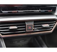 autoCOVR Couvercle en acier pour Cupra.Leon/Formentor | Couleur style COOPER - Couvercle interrupteur lumières de danger | 1 pièce inox V1 V2 VZ1 VZ2 VZ3 VZ5 VZ Veloz Edition Leon Accessoires Tuning