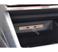 autoCOVR Couvercle en acier pour Cupra.Leon/Formentor | Couleur style COOPER - décor de fente USB | 1 pièce inox V1 V2 VZ1 VZ2 VZ3 VZ5 VZ Veloz Edition Leon Accessoires Tuning