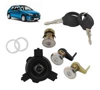 Autocraft Kit complet Serrures de Porte + Bouchon Réservoir + Serrure de Coffre avec clés compatible pour 206 (1998-) 9170N9 9170N8