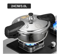Autocuiseur 3L - 80 kPa Pression Ultra-Rapide - Acier Inoxydable - Compatible Gaz / Induction / Électrique - 24 cm