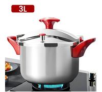 Autocuiseur 3L Inox Épais - Cocotte Minute Compatible Gaz Et Induction - Pression 50kPa - Sécurité 70-90kPa - 2-3 Personnes Cuisine