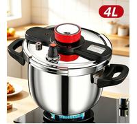 Autocuiseur 4L - 22CM - Acier inoxydable - 100kPa - Compatible induction et gaz - Cuisson rapide - Pour la cuisine familiale