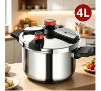 Autocuiseur 4L - Joulli - 20cm - Cocotte Minute Inox - Multicuisseur Sécurisé - Pour Induction et Gaz