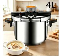 Autocuiseur 4L - Pression Max 100 kPa - Acier Inoxydable Alimentaire - Compatible Gaz & Induction - Sécurité
