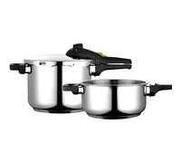 Autocuiseur 6 + 4 L, Induction, Acier Inoxydable 18/10, 2 Niveaux de Pression F