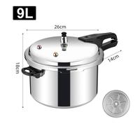 Autocuiseur 9L, alliage d'aluminium, 26×17cm, facile à ouvrir, économe en énergie, comprend un panier vapeur