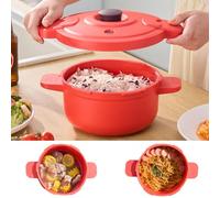 Autocuiseur à micro-ondes multifonction pour micro-ondes, rice cooker, vegetable steamer, or pasta cooker, Cuisine Saine et Rapide, pour la cuisine, pour préparation rapide de riz, légumes et pâtes