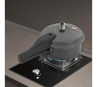 Autocuiseur à pression 2 l - Double soupape de sécurité - Autocuiseur à vapeur - Système d'alarme automatique pour cuisinière à gaz et cuisinière ouverte