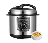 Autocuiseur à pression électrique 6L - 1000W, inox, 2 fonctions - Écran digital, bouton rotatif double sécurité - Pour famille